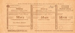 Régi csekk: Budapest, Gera Mihály.