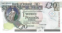 20 font pound pounds 2005 Bank of Ireland Észak Irország Gyönyörű