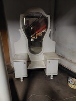 Antik fésülködőasztal tükörrel – art deco / polgári stílus