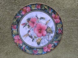 Royal Doulton gyűjtői porcelán dísztányér " A császári kolibri " címmel, angol, madár, madaras