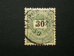 Magyarország 1889 Feketeszámú 30 kr. E12:11 1/2 Maros-Vásárhely G3