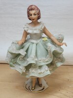 Dresden csipke ruhás balerina/ hölgy