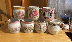 Gyönyörű porcelán virág mintás csuprok bögrék rózsás ibolyás