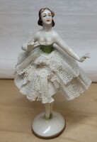 Volkstedt csipke szoknyás balerina  / hölgy