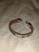 Kígyóbőr karkötő, ezüst kapoccsal    R