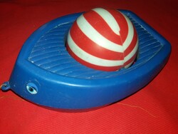 Retro trafikáru bazáráru extrém ritka úszós húzható gurulós hajó játék 30 X 19 cm a képek szerint
