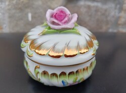 Herendi Viktória mintás rózsa fogós bonbonier