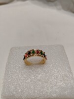 Színes köves csillogó gyűrű