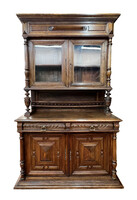 Antik tölgyfa tálalószekrény