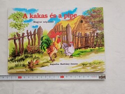 Könyv 136 - Magyar népmese - A kakas és a pipe - rajzolta Radvány Zsuzsa - leporelló meséskönyv