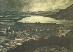 (N) Novák Lajos (1927-1989) : Dunakanyar (nagy méret)