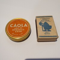 Retro caola arc és bőrápoló krém pléh doboza pipere szocreál kádár