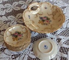 Régi jelzett német porcelán Oscar Schlagelmilch kínáló készlet