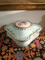 Nagyobb méretű GDR barokk porcelán bonbonier