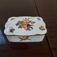 Herendi BFR fruit patterned porcelain bonbonier