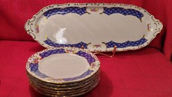 Zsolnay porcelán süteményes készlet