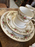 Antik porcelán triok,Rosenthal,kézi festés,hosszu kávés csésze szett
