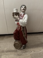 Ritka Szovjet Porcelán Figura - Ukrán Kozák Hordóval (Kujbiszevi gyár)
