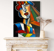 KUBISTA különlegesség !!!  80x60cm vászon festmény PreszyArt