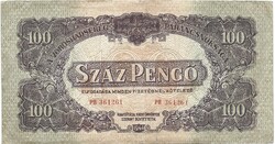 100 pengő 1944 VH. 3,5 mm sorszám 3.