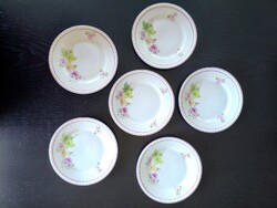 Zsolnay porcelán süteményes tányérkészlet (1941-1947) - 6db-os