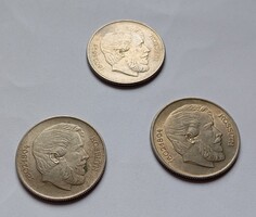 3 db 1967-es Kossuth 5 Forint