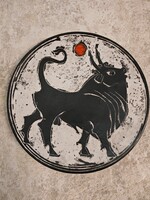 Pál Ferenc Bika falidísz, nagyméretű