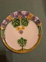 Klasszikus szecessziós majolika falitányér