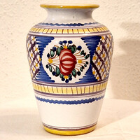 Modrai (MG) habán mintás kerámia váza, korsó, kancsó (M=16, D=10,5) (39.)