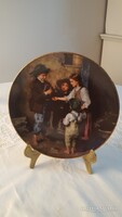Franz von Defregger limitált,porcelán falitányér