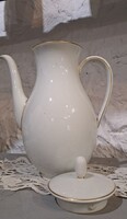 Fürstenberg porcelán teás kancsó fehér aranyozott