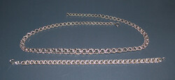 #22 Genuine silver - 925 sterling - jewelry set, marked (39 grams)