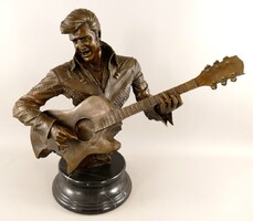 A Rock ’n’ Roll élő legendája – Monumentális Elvis Presley bronz szobor műalkotás