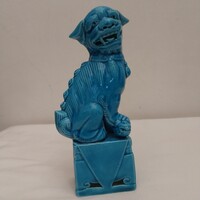 Kínai porcelán FOO kutya türkiz színű