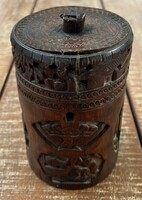Antique Chinese bamboo tea box.