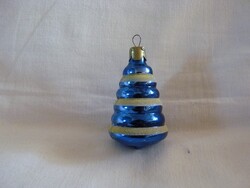 RÉGI ÜVEG KARÁCSONYFADÍSZ - PIRAMIS!