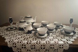 Zsolnay Pompadur 6 személyes teáskészlet