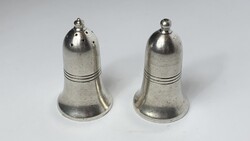 Ezüstözött sószóró és borsszóró, jelzett, 2 db együtt