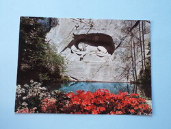 Postcard (6) - Switzerland - Lucerne - The Dying Lion 1980s