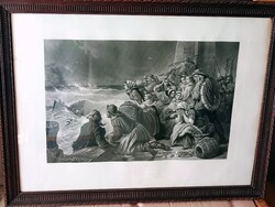 Thomas Brooks ..A mentőcsónak 1864 eredeti metszet