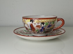 Régi jelzett japán porcelán csésze és tányér