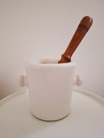 Antik Nagyméretű Drasche Porcelán Patika Mozsár