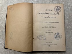 Az 1843-iki büntetőjogi javaslatok anyaggyűjteménye – I. kötet (1896, MTA kiadás)