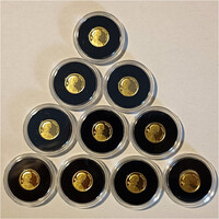 10 db Arany János 5000 Forint 2017 PP mini arany érme 0,5g Au999