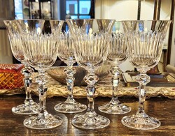 Bohemia kristály boros pohár készlet - 6 darabos, csodásan csiszolt, ünnepi asztalra való szép szett