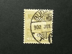 Magyarország 1900 Turul 6 fillér Budap(est), sárgásolaj G3