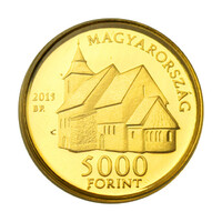 Vizsolyi Biblia 5000 Forint 2015 mini arany érme 0,5g Au999