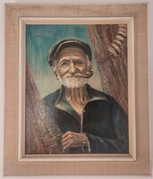 C.J.J.Solinger 25x30 (1969) olaj, vászon halász festmény