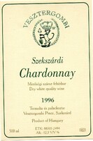 Boros címke: Szekszárdi Chardonnay.