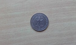 Németország 2 Deutsche Mark 1970 J   Adenauer